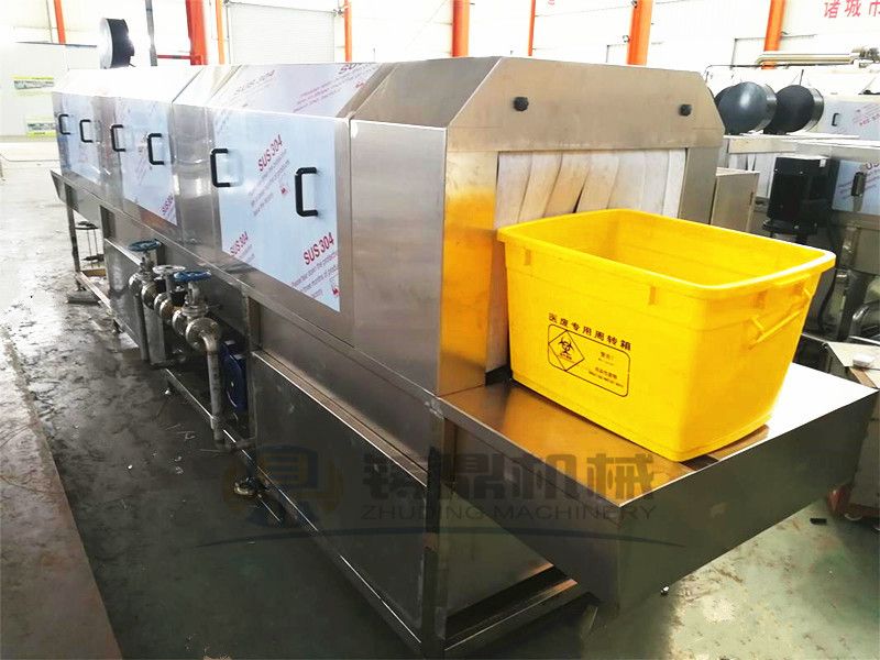 可定制連續(xù)式醫(yī)廢箱清洗消毒機(jī)